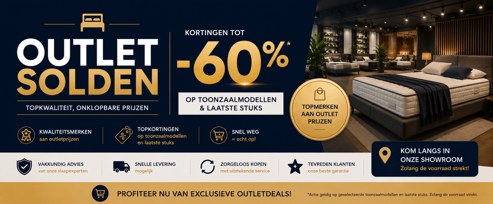 Outlet tot -60% op toonzaalmodellen