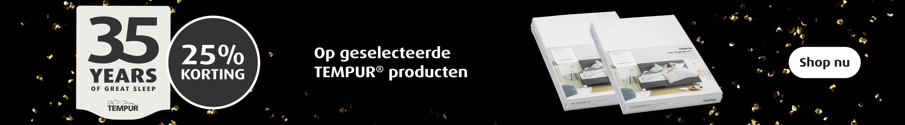 25% korting op geselecteerde TEMPUR producten