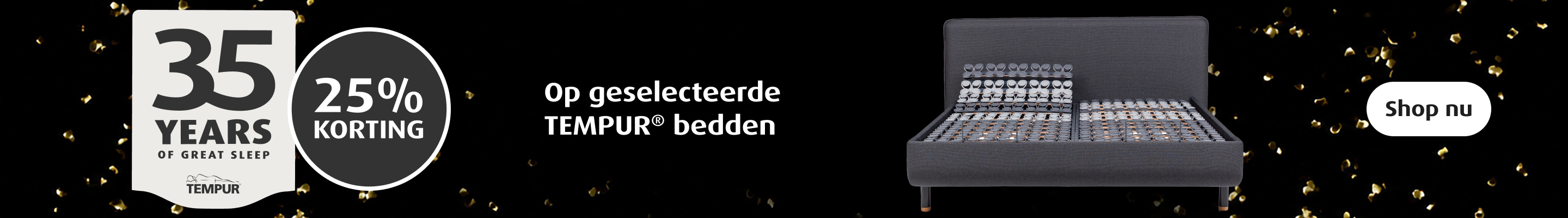 25% korting op geselecteerde TEMPUR bedden