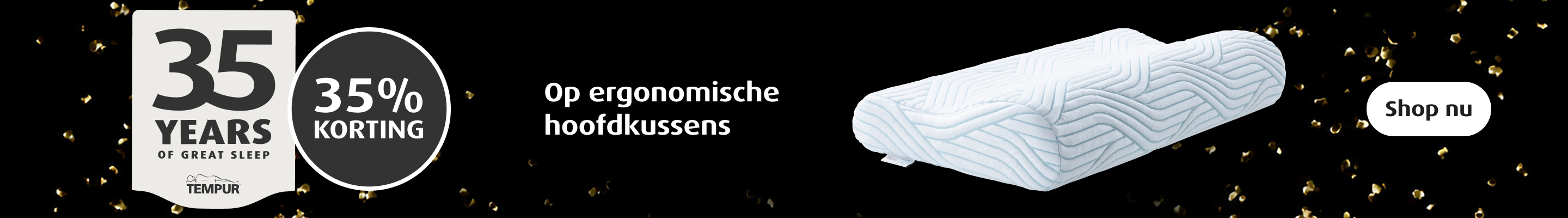 35% korting op ergonomische TEMPUR hoofdkussens